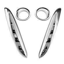 for Harrier Venza 2020 2021 ABS Chrome Front Fog Lights Cover Frame Trim Front Side Air Vent Cover Trim