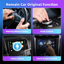 Adaptateur Android Auto CarPlay Filaire Vers Boîtier AI Intelligent Sans Fil avec Lumière RVB pour Voiture avec CarPlay Filaire
