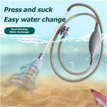 Fish Tank Water Changer with Filter Nozzle Handheld Aquarium Gravel Cleaner Removable Fish Tank Siphon Hose