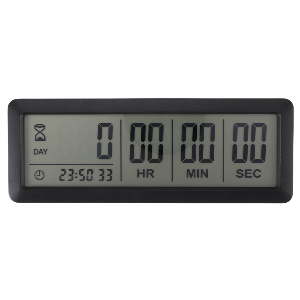 Digital Countdown Days Timer Clock - 999 Days Count Down Clock Timer For Graduation Lab Kitchen (Black) 4714253804501