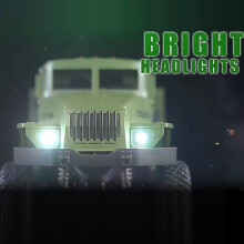 Remote Control Military Truck 1/16 with LED Light, 6WD Off-Road Vehicle