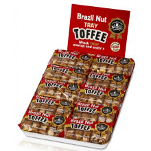 10 x 100g Walkers Brazil Nut Toffee Wrapped Bars in Tray Bulk Gift