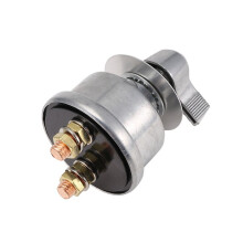 Master Battery Disconnect , 4 AWG 1FT Battery Cable Set, High Current Battery Cutoff for RV, Boat, ATV Silver