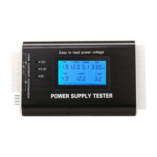 ATX Power Detection Tool Computer Host Power Tester Portable Metal Shell LCD Display Case Power Tester 2