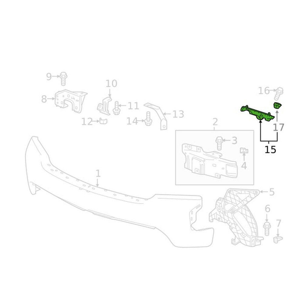1500 Front Bumper Bracket 2019-2022 Right 7055741340499
