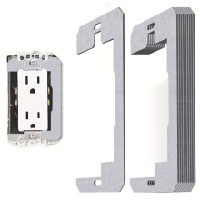Paquete de 10 Espaciadores de Placa de Ajuste de Tomacorrientes: Extensores de Tomacorrientes Eléctricos Autonivelantes y Duraderos para Superficies