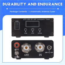 ATU-130 1,8‑50 MHz 200 W Mikro-Kurzwellen-Automatikantennentuner 10‑15 VDC Organische Leuchtdiodenanzeige
