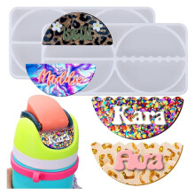 Name Tag Resin Mold Silicone,4cavity Name Tag Silicone Mold for Epoxy Resin,DIY Personalized Name Tag Making Accessories