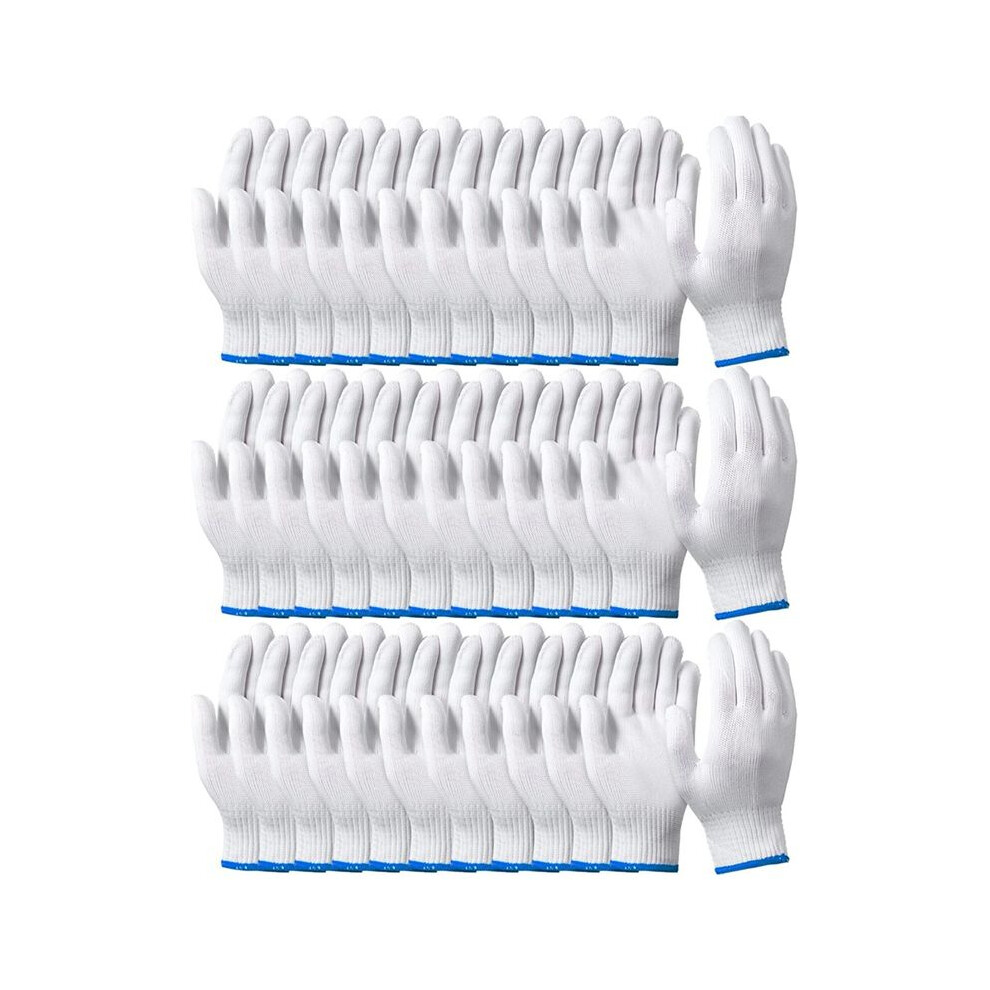 24 Pairs Cotton Hand Working Gloves White Cotton Liners Gloves For Safety Work Gloves Thicker Men Women 6031511766356