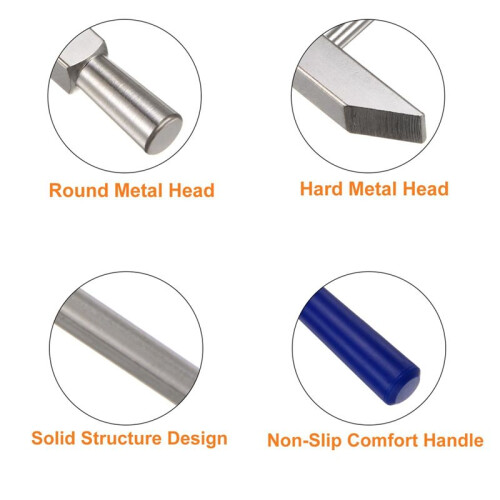 2pcs Double Face Small Metal Hammer 8 Inch Round Triangle Dual- Multifunctional Mallet 1