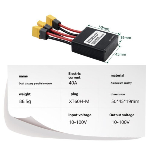 Electric Bicycle Dual Battery Balanced Discharge Module 40A 10V-100V Ebike Accessories 2