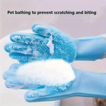 Cleaning Gloves Dogs Cats Bathing Shampoo Gloves Scrubbers Dishwashing Cleaner Gloves