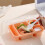 Bento-Lunchbox mit Staubdeckel, 4-teiliger PP-Lebensmittelbehälter 4