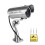 Simulation Solarkamera Außenüberwachung Simulation Fake Kamera Dummy Cam mit LED Licht Silber 1