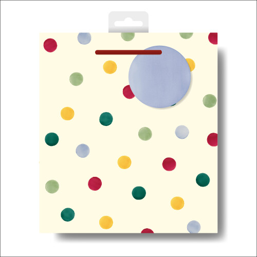 Woodmansterne Emma Bridgewater Polka Dot Medium Gift Bag Gift Wrapping Accessory 1