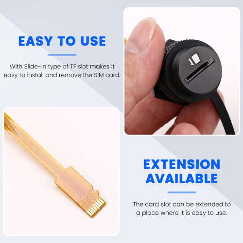 For Micro- Card IP67 Extension Cable Micro- (TF) Card Flex Extender FPC Waterproof Cable for Cabinet Chassis Case 2