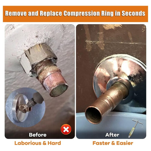 Compression Sleeve Puller Tool Corrosionand  Supply Stop, Pipe Tool Compression Ring Removal Tool 2