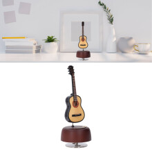 Caja de música de guitarra - metal ABS madera de tilo regalo de escritorio