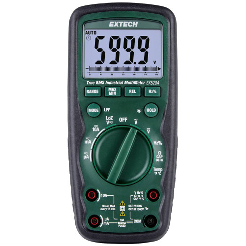 Extech EX520A Multimeter Digital 600V True RMS 6000 counts High Accuracy