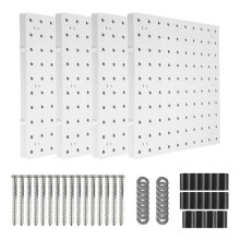 Pegboards, Pegboard Wall Organizer Panels, Peg Boards for Wall,  Room, Kitchen, Garage, Living Room, Bathroom(4Pcs)