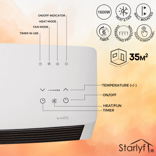 Climate Control, Ceramic Fan & Heater 2 in 1 2