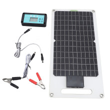 Controlador solar 100A 12V/24V + 50W 42x21cm negro