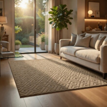 (60x110cm (2.0 x 3.6 ft), Hollow Square Mink) Carved Rug - Modern Non Slip Area Rugs for Bedroom and Living Room Carpet