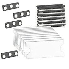 Magnetisches Namensschild-Set, Magnetische Ausweishalter mit 3 Starken Magneten, Firmennamensschild/Ausweis-Set mit 10 StüCk