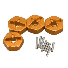 Aluminum Alloy 12Mm Combiner Wheel Hub Hex Adapter Upgrades For  144001 1/14 RC Car Spare Parts,Yellow