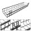 Hanging Basket for Wire Wall Grid Panel, Multi-Function Wall Storage and Display Basket, 40X10X5CM, Black Painted 5