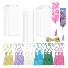 73Pcs Acrylic Bookmarks Blanks,Sublimation Acrylic Book Markers, DIY Crafts Projects Sublimation Accessories for Women