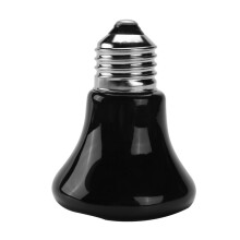 Hot 75W E27 Pet Heating Lamp Black Infrared Ceramic Emitter Heat Light Bulb Pet Brooder Reptile Lamp 220-230V