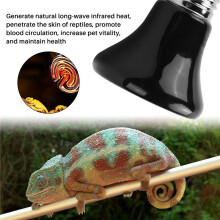Hot 75W E27 Pet Heating Lamp Black Infrared Ceramic Emitter Heat Light Bulb Pet Brooder Reptile Lamp 220-230V