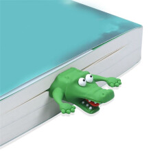 Funny Squashed Animal Bookmark Noctilucence Light Alligator Bookmarks for Kids Girls Boys Men Women