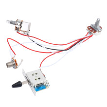 Interruptor de 3 palancas 1 tono 1 volumen kit de cableado para guitarra electrica 500K Jack de potenciometro 1 juego