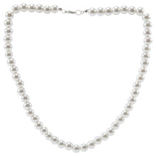Charm Pearl Necklace w. Metal Clasp
