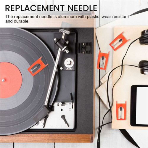 8 Pcs Record Player Needle Turntable Ruby Replacement Stylus Needles for Vinyl Record Player 2
