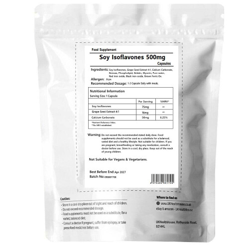 (180) Soy Isoflavones Complex Softgels Capsules 500mg 1