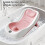 Rosa 52x27cm Supporto da bagno per neonati con termometro 6