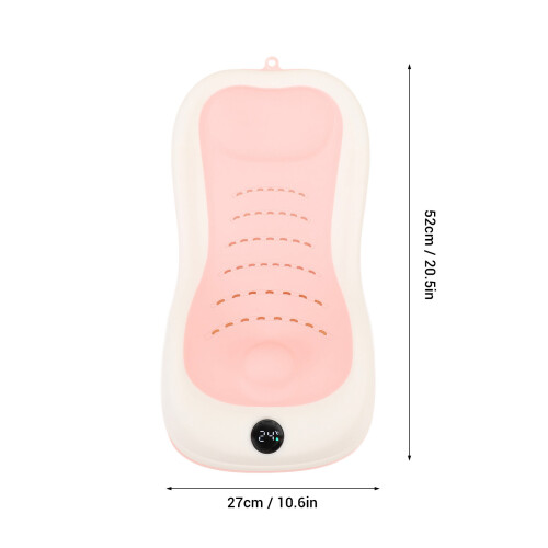 Rosa 52x27cm Supporto da bagno per neonati con termometro 1