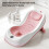 Rosa 52x27cm Supporto da bagno per neonati con termometro 7