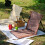 Chaise de plage portable avec support dorsal réglable, kaki 5