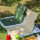 Chaise de plage portable avec support dorsal réglable, kaki 6