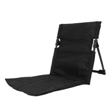 Tragbarer Strand-Floor-Sessel mit verstellbarer Rückenlehne, 37x39x42cm, Schwarz