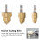 Durable High Speed Steel Pipe Reaming Bits Set 3PCS Hex Shank for PPR Pipe Work 10