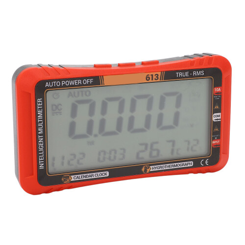 Multímetro digital rojo - DC/AC V/I/R, 2x AAA