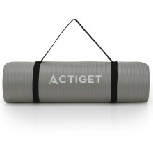 ACTIGET Esteras de yoga, ejercicio de fitness, antideslizante, 183x61 cm, colchoneta de pilates, gris