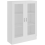 VidaXL vidaXL Vitrine Cabinet White Engineered Wood Book Storage Bookcase Sideboard 1