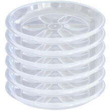 OVZILKI 6 Pak af Plant Skåle 10 tommer, Holdbare Klare Plast Plant Trays, Plant Pot Saucers