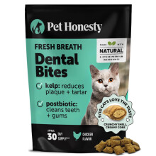 Fresh Dental Bites for Cats - Crunchy & Creamy Cat Dental Treats for Fresh Breath, Plaque + Tartar Control, Cleans Teeth + Gums, Daily Cat Oral Care (